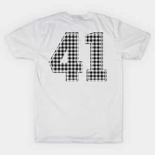 Plaid Number - 41 - Dark T-Shirt